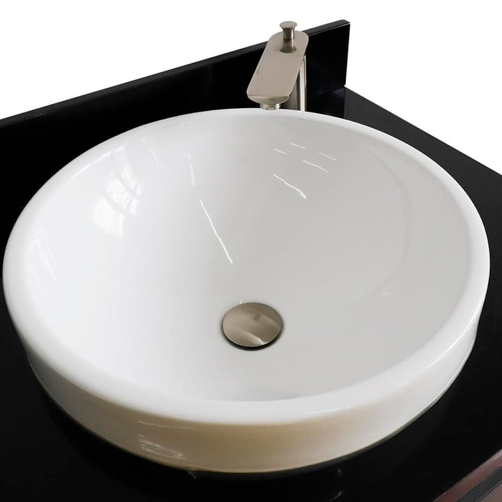 Bellaterra Home, Terni 61" Dark Gray Double Vanity, Round Sink, Black Galaxy Granite#top-options_black-galaxy-granite-top