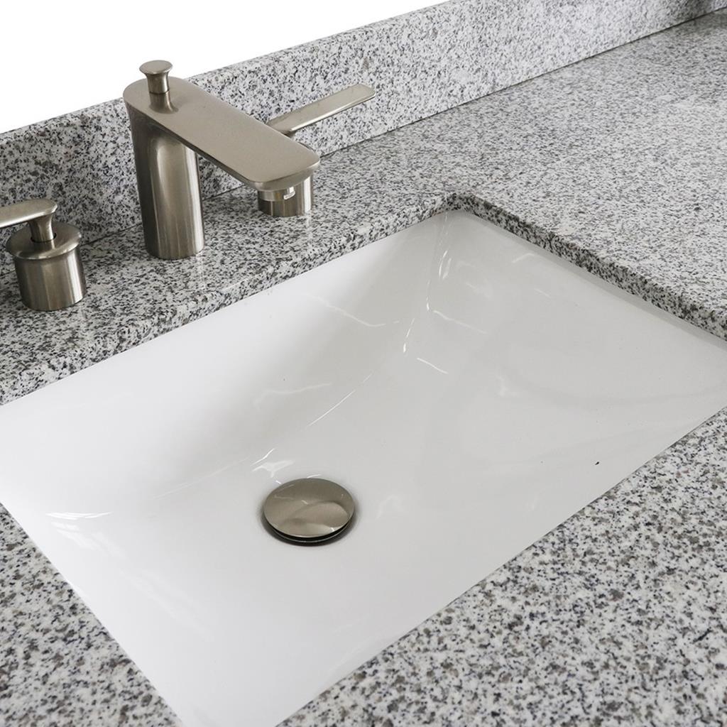 Bellaterra Home, Terni 61" Dark Gray Double Vanity, Rectangle Sink, Gray Granite#top-options_gray-granite-top