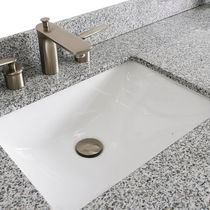 Bellaterra Home, Terni 61" Dark Gray Double Vanity, Rectangle Sink, Gray Granite#top-options_gray-granite-top