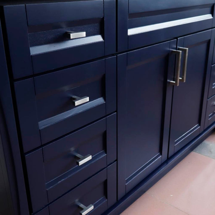 Bellaterra Home, Terni 61" Blue Single Vanity, Rectangle Sink, Black Galaxy Granite#top-options_black-galaxy-granite-top
