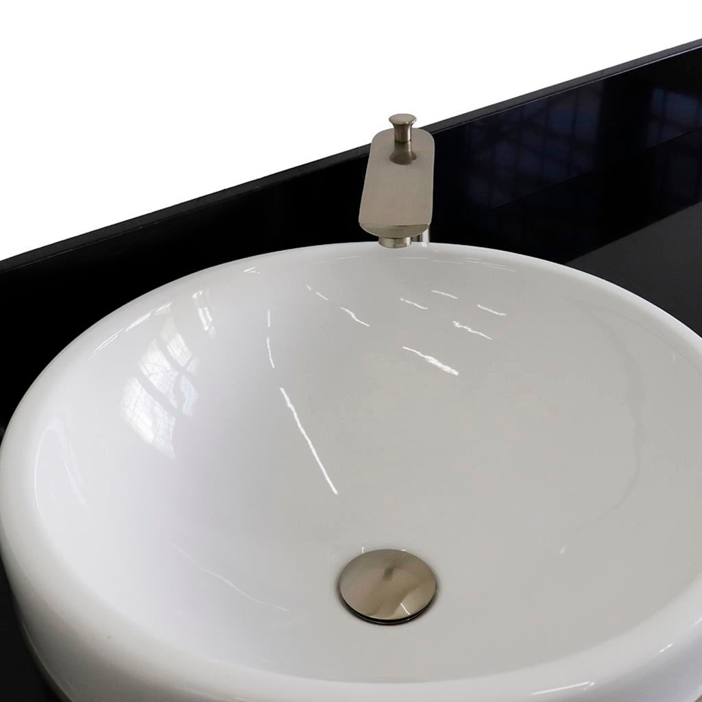 Bellaterra Home, Terni 61" Dark Gray Single Vanity, Round Sink, Black Galaxy Granite#top-options_black-galaxy-granite-top