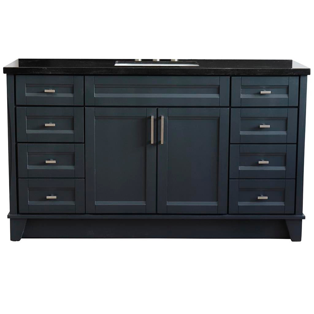 Bellaterra Home, Terni 61" Dark Gray Single Vanity, Rectangle Sink, Black Galaxy Granite#top-options_black-galaxy-granite-top