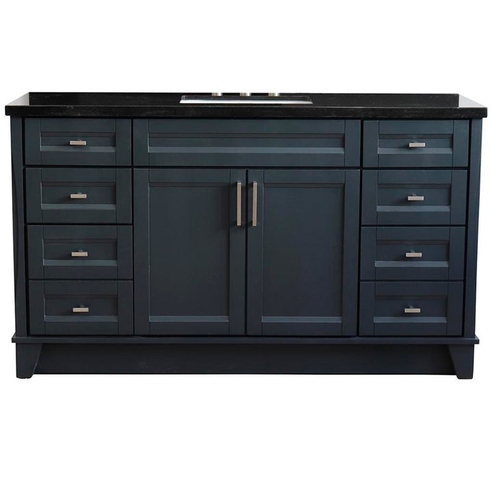 Bellaterra Home, Terni 61" Dark Gray Single Vanity, Rectangle Sink, Black Galaxy Granite#top-options_black-galaxy-granite-top