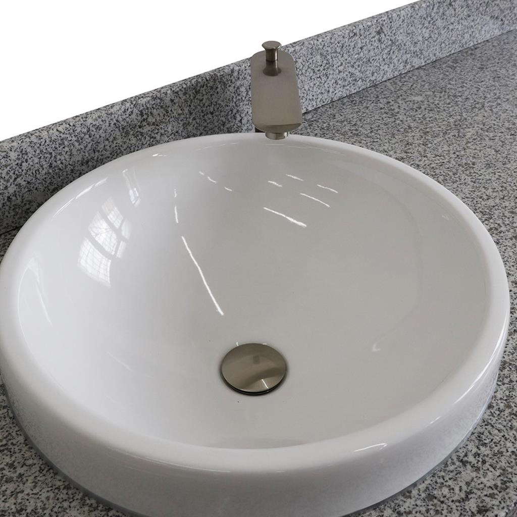Bellaterra Home, Terni 61" Dark Gray Single Vanity, Round Sink, Gray Granite#top-options_gray-granite-top