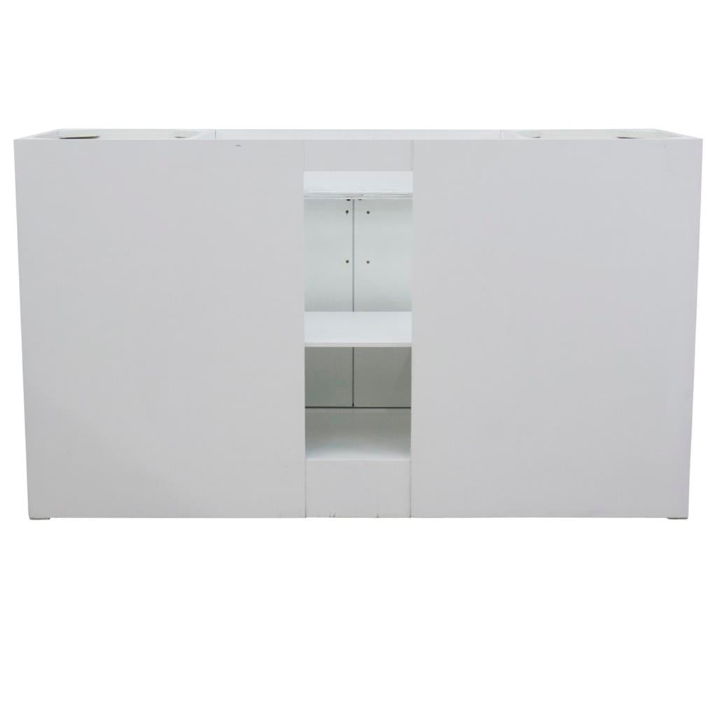 Bellaterra Home, Terni 61" White Single Vanity, Rectangle Sink, Black Galaxy Granite#top-options_black-galaxy-granite-top