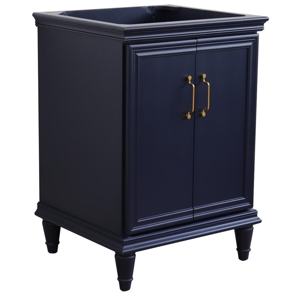 Bellaterra Home, Forli 24" Blue Vanity, Cabinet Only, Cabinet Only (No Top)#top-options_cabinet-only-(no-top)-top