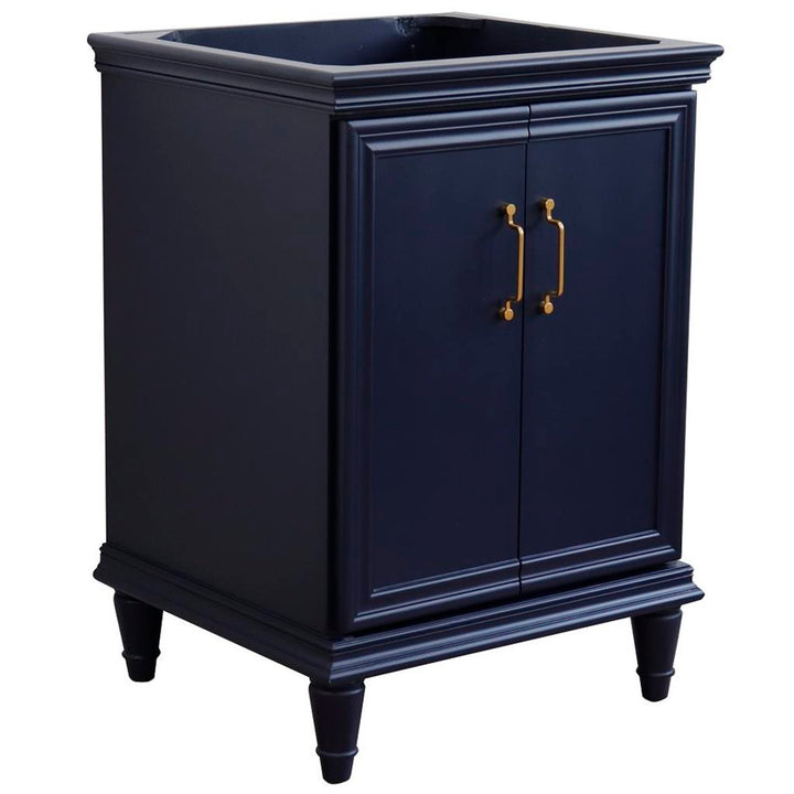 Bellaterra Home, Forli 24" Blue Vanity, Cabinet Only, Cabinet Only (No Top)#top-options_cabinet-only-(no-top)-top