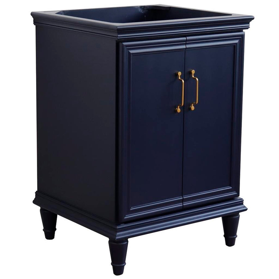 Bellaterra Home, Forli 24" Blue Vanity, Cabinet Only, Cabinet Only (No Top)#top-options_cabinet-only-(no-top)-top