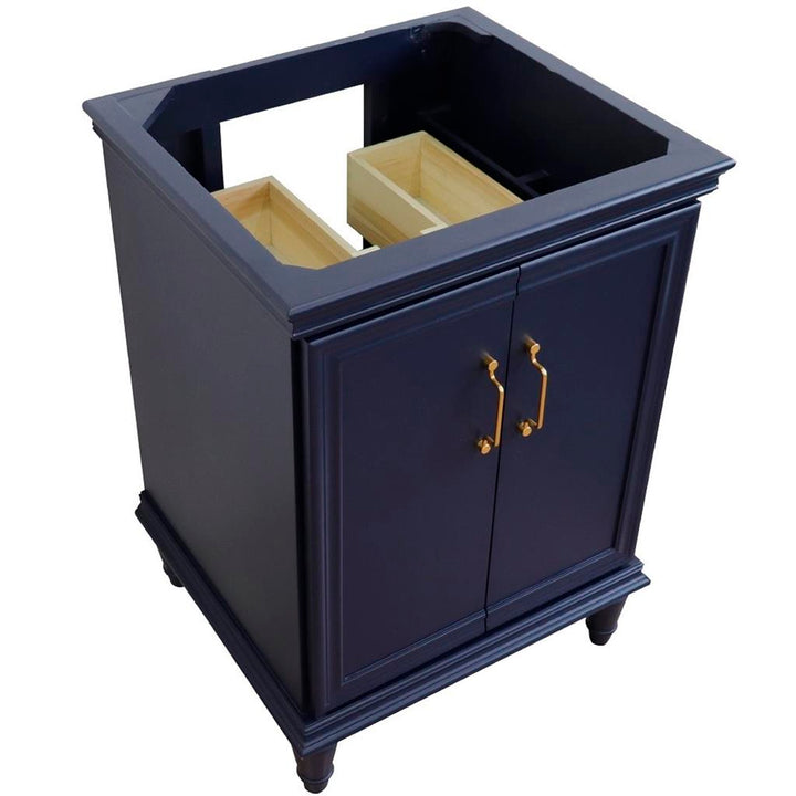 Bellaterra Home, Forli 24" Blue Vanity, Cabinet Only, Cabinet Only (No Top)#top-options_cabinet-only-(no-top)-top