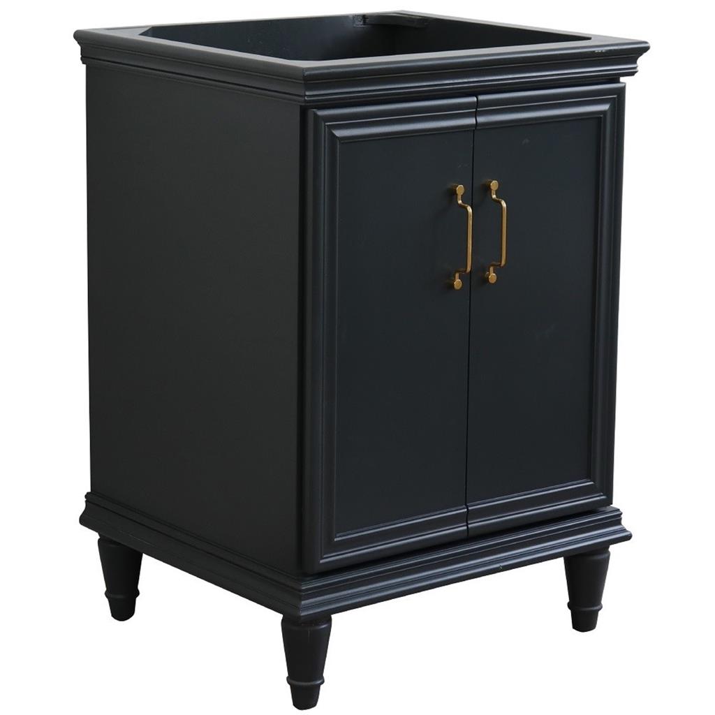 Bellaterra Home, Forli 24" Dark Gray Vanity, Cabinet Only, Cabinet Only (No Top)#top-options_cabinet-only-(no-top)-top