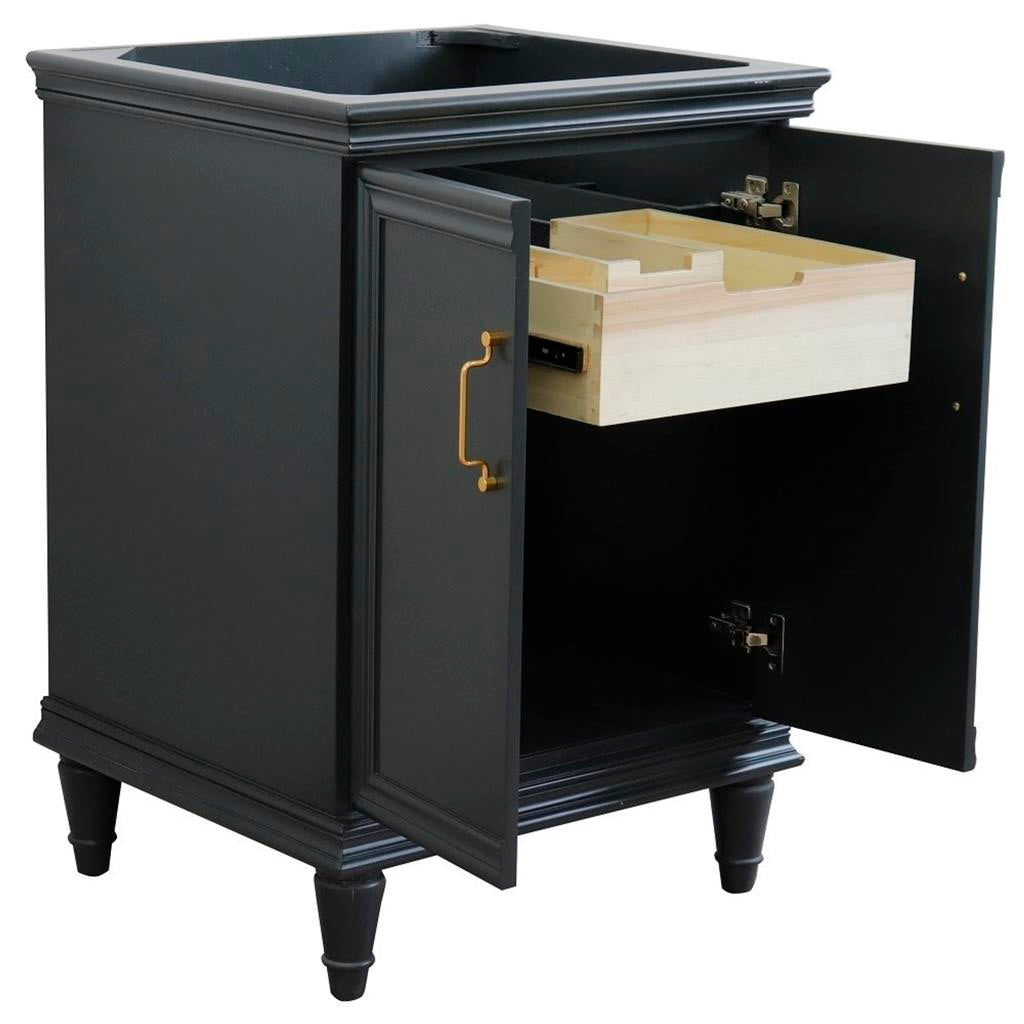 Bellaterra Home, Forli 24" Dark Gray Vanity, Cabinet Only, Cabinet Only (No Top)#top-options_cabinet-only-(no-top)-top