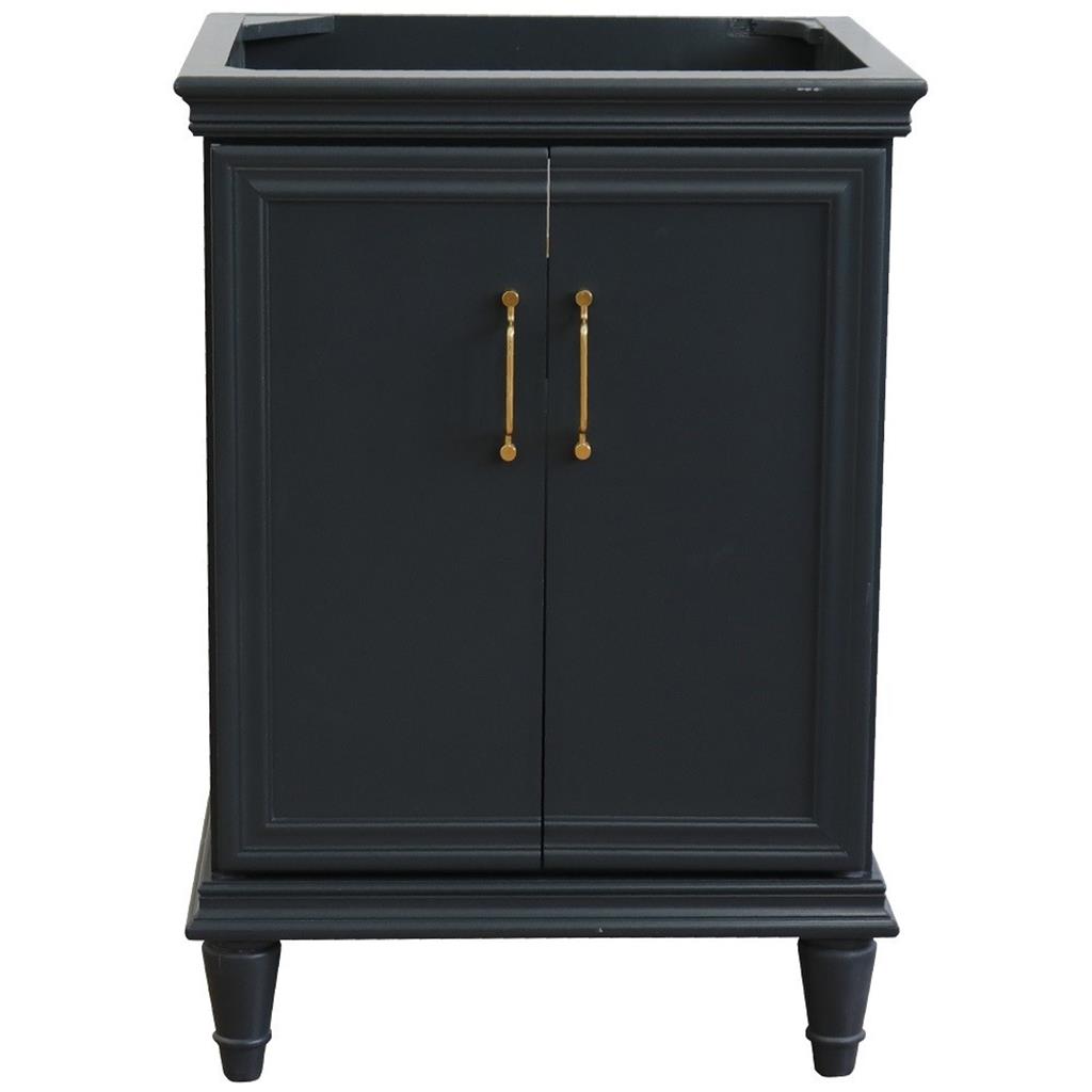 Bellaterra Home, Forli 24" Dark Gray Vanity, Cabinet Only, Cabinet Only (No Top)#top-options_cabinet-only-(no-top)-top