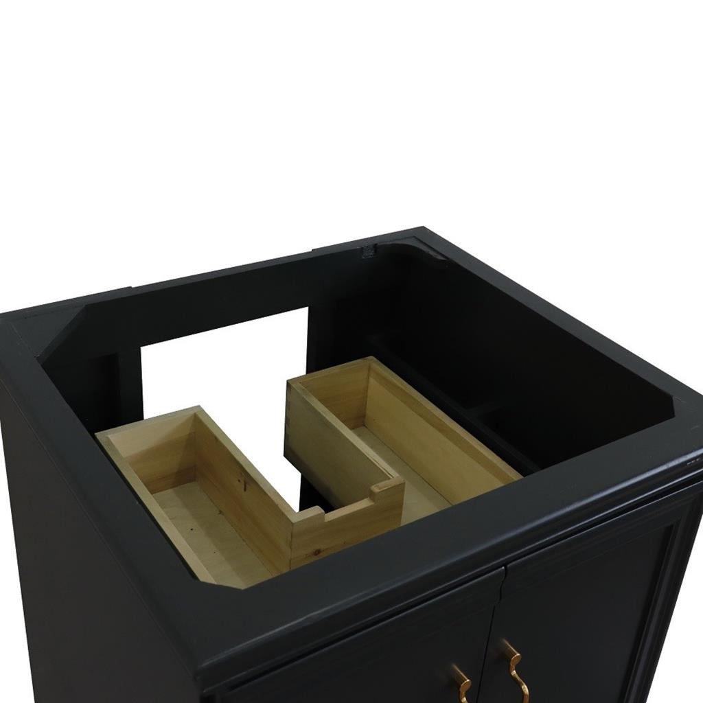 Bellaterra Home, Forli 24" Dark Gray Vanity, Cabinet Only, Cabinet Only (No Top)#top-options_cabinet-only-(no-top)-top