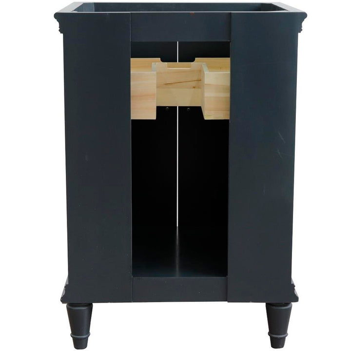 Bellaterra Home, Forli 24" Dark Gray Vanity, Cabinet Only, Cabinet Only (No Top)#top-options_cabinet-only-(no-top)-top