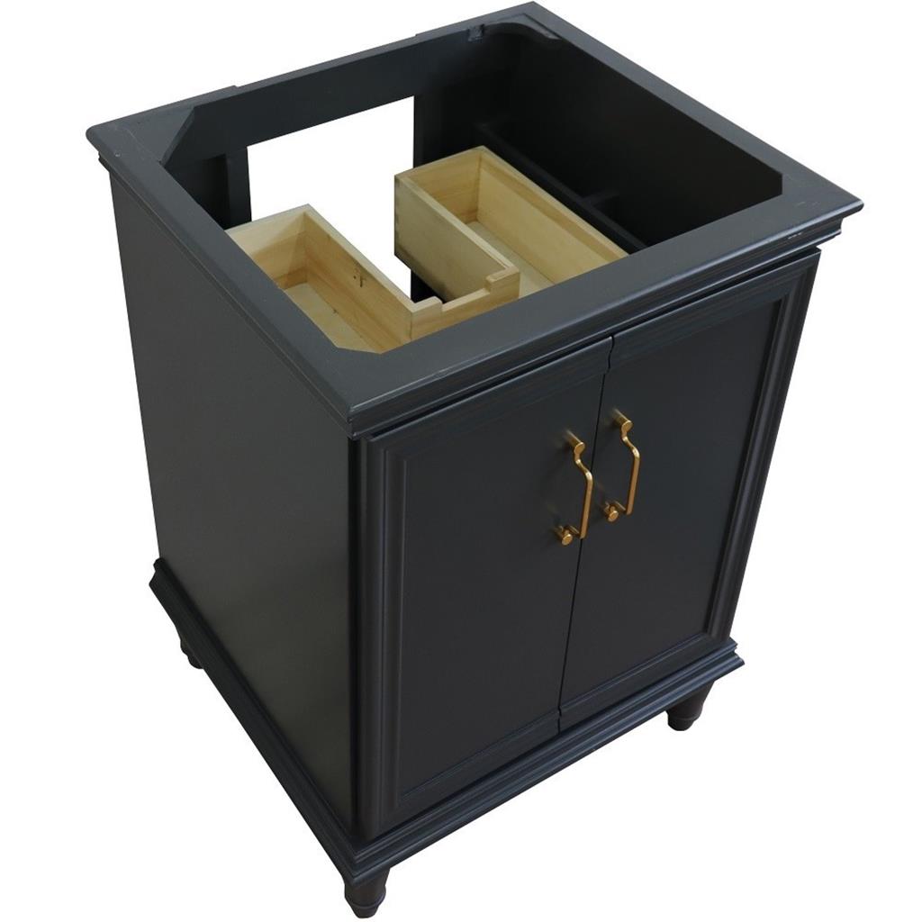 Bellaterra Home, Forli 24" Dark Gray Vanity, Cabinet Only, Cabinet Only (No Top)#top-options_cabinet-only-(no-top)-top