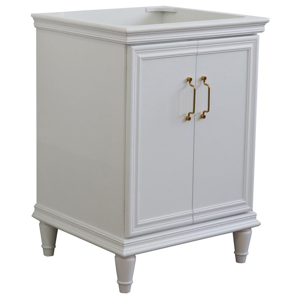 Bellaterra Home, Forli 24" White Vanity, Cabinet Only, Cabinet Only (No Top)#top-options_cabinet-only-(no-top)-top