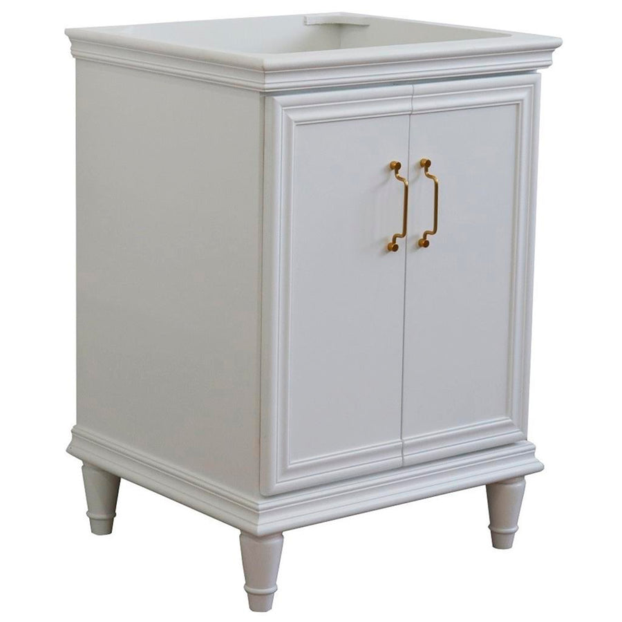 Bellaterra Home, Forli 24" White Vanity, Cabinet Only, Cabinet Only (No Top)#top-options_cabinet-only-(no-top)-top