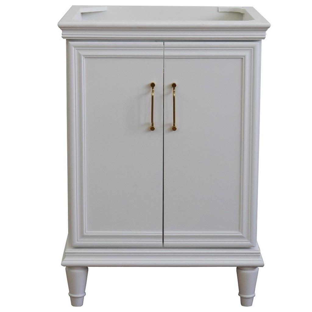 Bellaterra Home, Forli 24" White Vanity, Cabinet Only, Cabinet Only (No Top)#top-options_cabinet-only-(no-top)-top