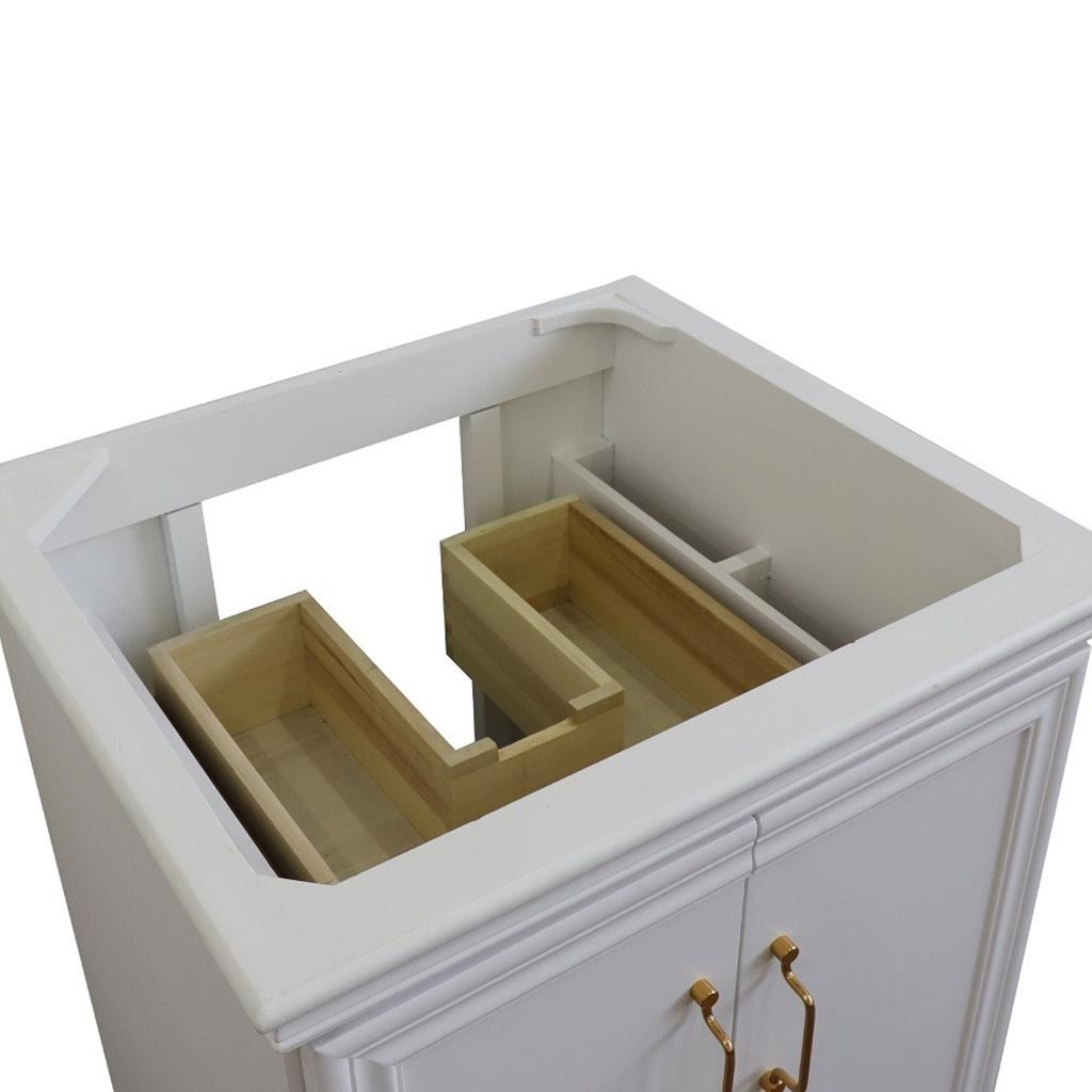 Bellaterra Home, Forli 24" White Vanity, Cabinet Only, Cabinet Only (No Top)#top-options_cabinet-only-(no-top)-top
