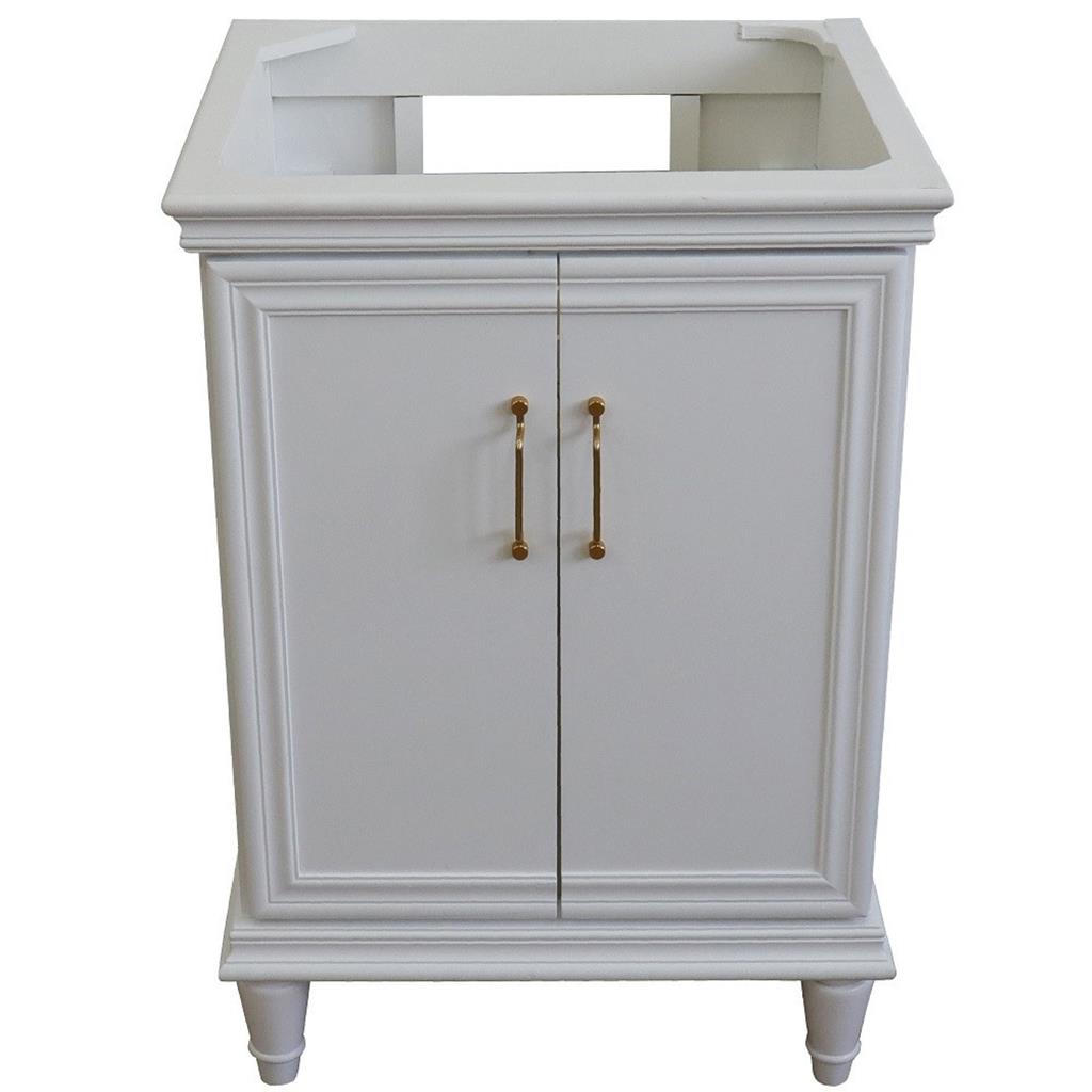 Bellaterra Home, Forli 24" White Vanity, Cabinet Only, Cabinet Only (No Top)#top-options_cabinet-only-(no-top)-top