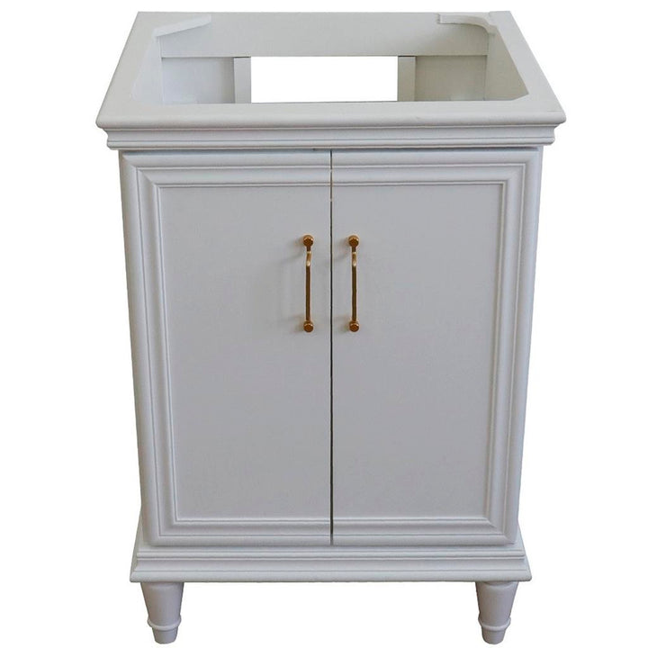 Bellaterra Home, Forli 24" White Vanity, Cabinet Only, Cabinet Only (No Top)#top-options_cabinet-only-(no-top)-top