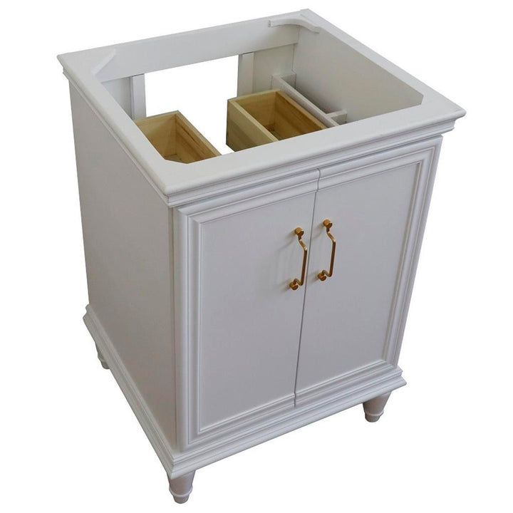 Bellaterra Home, Forli 24" White Vanity, Cabinet Only, Cabinet Only (No Top)#top-options_cabinet-only-(no-top)-top
