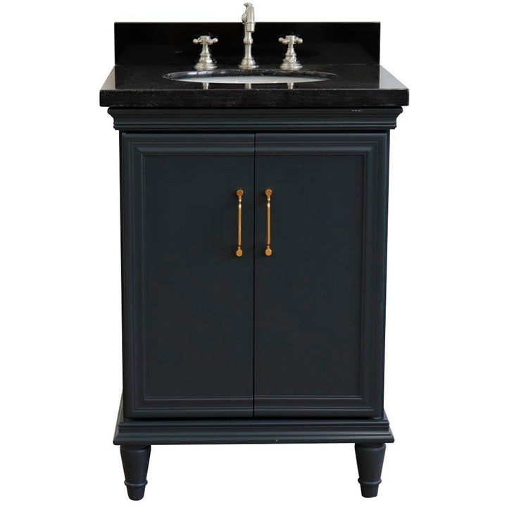 Bellaterra Home, Forli 25" Dark Gray Vanity, Oval Sink, Black Galaxy Granite#top-options_black-galaxy-granite-top