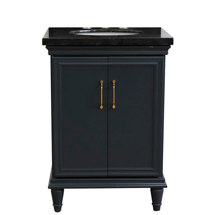 Bellaterra Home, Forli 25" Dark Gray Vanity, Oval Sink, Black Galaxy Granite#top-options_black-galaxy-granite-top