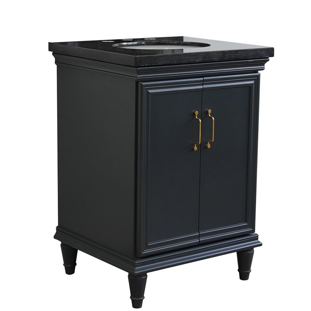 Bellaterra Home, Forli 25" Dark Gray Vanity, Oval Sink, Black Galaxy Granite#top-options_black-galaxy-granite-top
