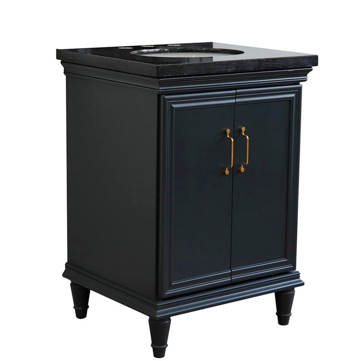 Bellaterra Home, Forli 25" Dark Gray Vanity, Oval Sink, Black Galaxy Granite#top-options_black-galaxy-granite-top