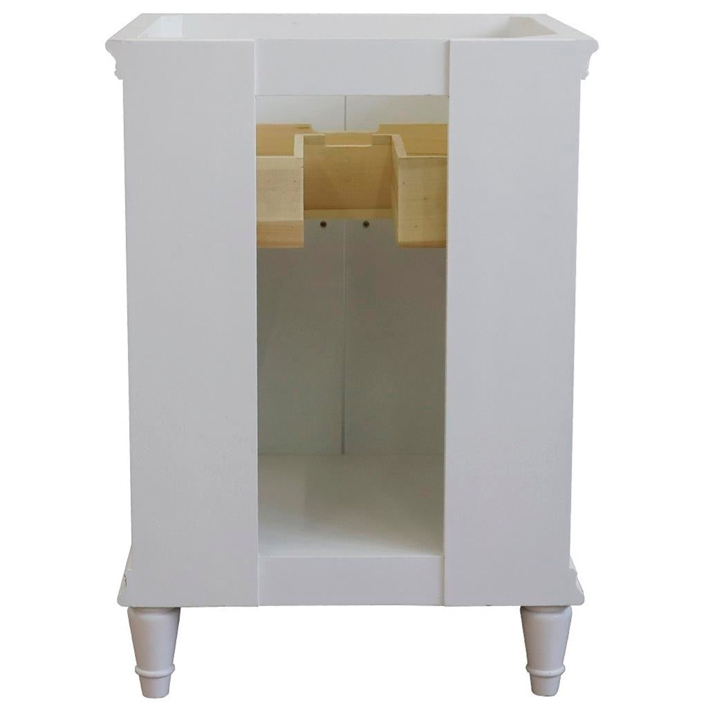Bellaterra Home, Forli 25" White Vanity, Oval Sink, White Quartz#top-options_white-quartz-top