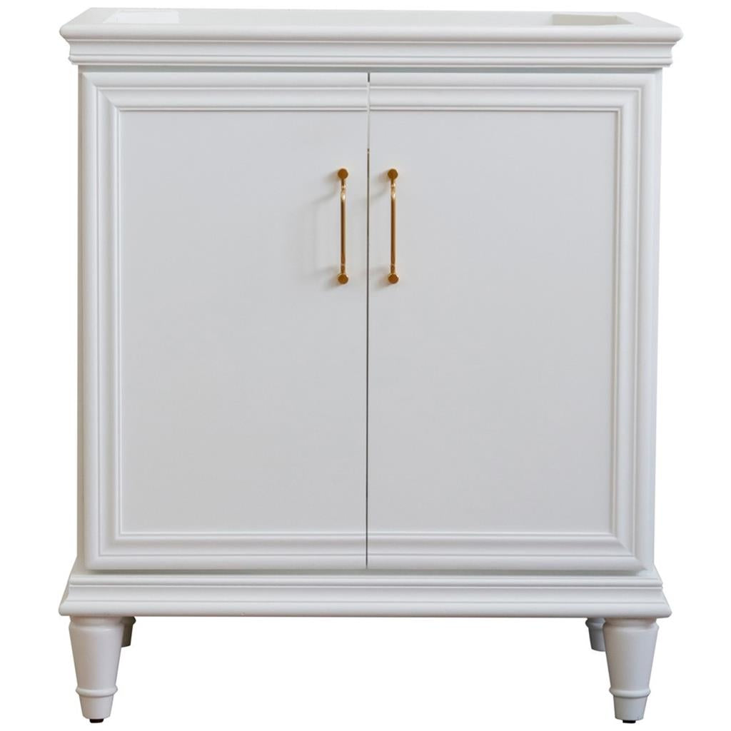 Bellaterra Home, Forli 30" White Vanity, Cabinet Only, Cabinet Only (No Top)#top-options_cabinet-only-(no-top)-top