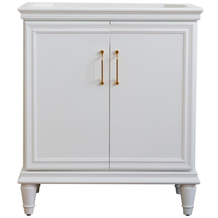 Bellaterra Home, Forli 30" White Vanity, Cabinet Only, Cabinet Only (No Top)#top-options_cabinet-only-(no-top)-top