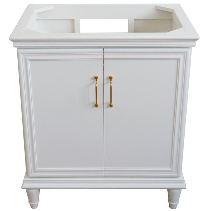 Bellaterra Home, Forli 30" White Vanity, Cabinet Only, Cabinet Only (No Top)#top-options_cabinet-only-(no-top)-top