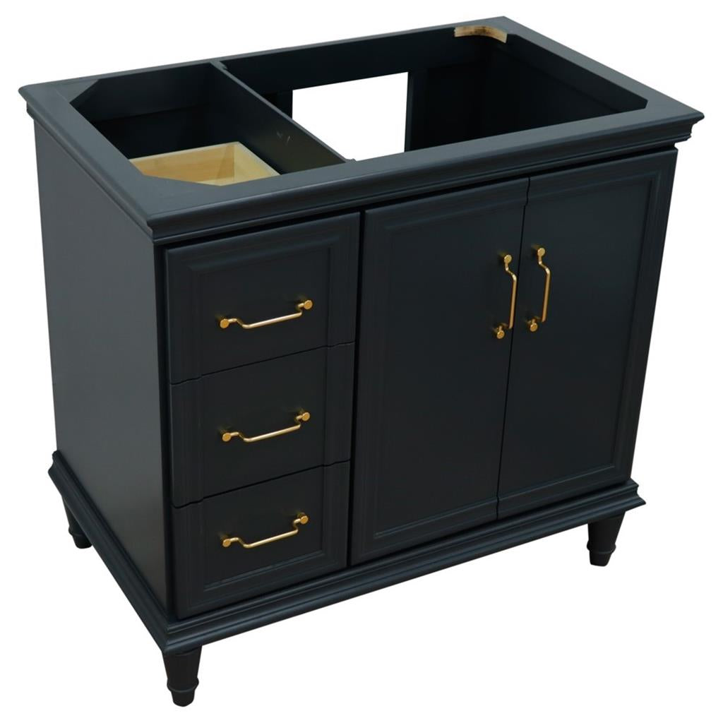 Bellaterra Home, Forli 36" Dark Gray Vanity, Door on Right, Cabinet Only, Cabinet Only (No Top)#top-options_cabinet-only-(no-top)-top