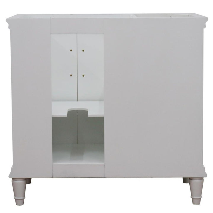 Bellaterra Home, Forli 36" White Vanity, Door on Right, Cabinet Only, Cabinet Only (No Top)#top-options_cabinet-only-(no-top)-top