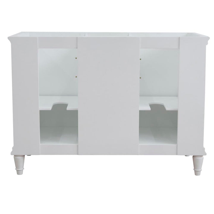 Bellaterra Home, Forli 48" White Double Vanity, Cabinet Only, Cabinet Only (No Top)#top-options_cabinet-only-(no-top)-top