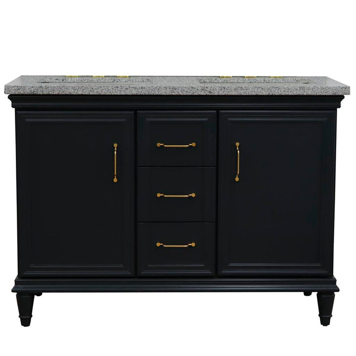 Bellaterra Home, Forli 49" Dark Gray Double Vanity, Rectangle Sink, Gray Granite#top-options_gray-granite-top