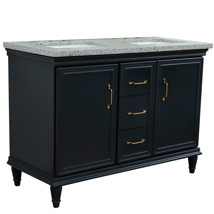 Bellaterra Home, Forli 49" Dark Gray Double Vanity, Rectangle Sink, Gray Granite#top-options_gray-granite-top