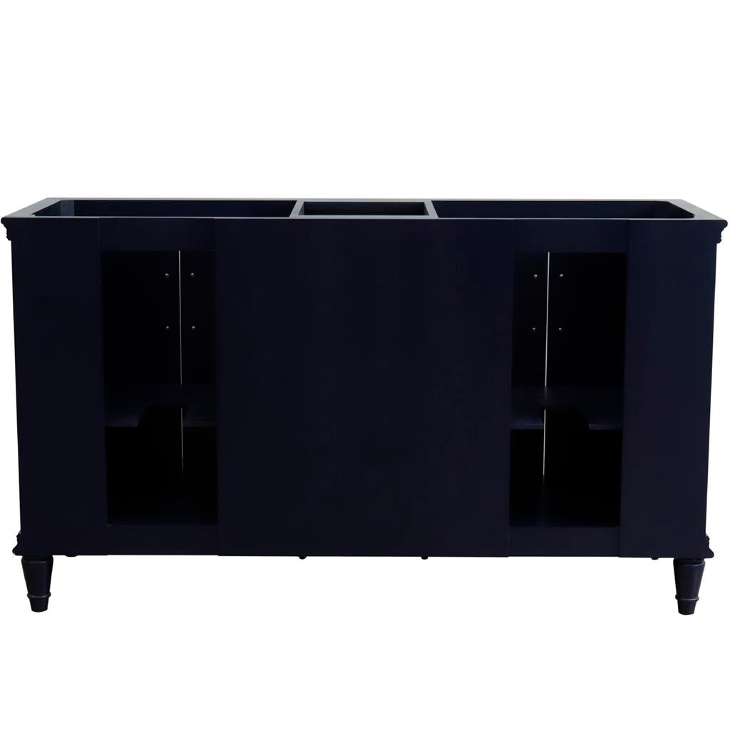 Bellaterra Home, Forli 61" Blue Double Vanity, Oval Sink, Black Galaxy Granite#top-options_black-galaxy-granite-top