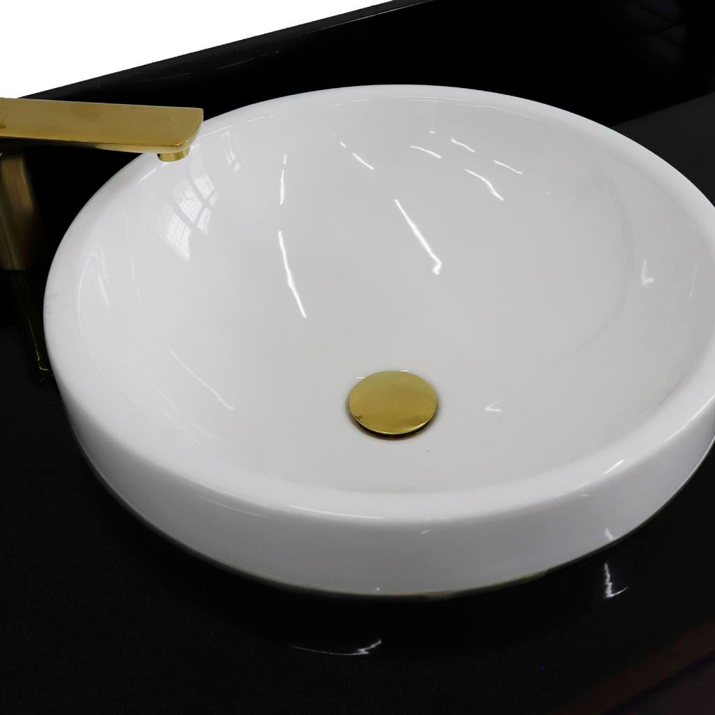 Bellaterra Home, Forli 61" Blue Double Vanity, Round Sink, Black Galaxy Granite#top-options_black-galaxy-granite-top