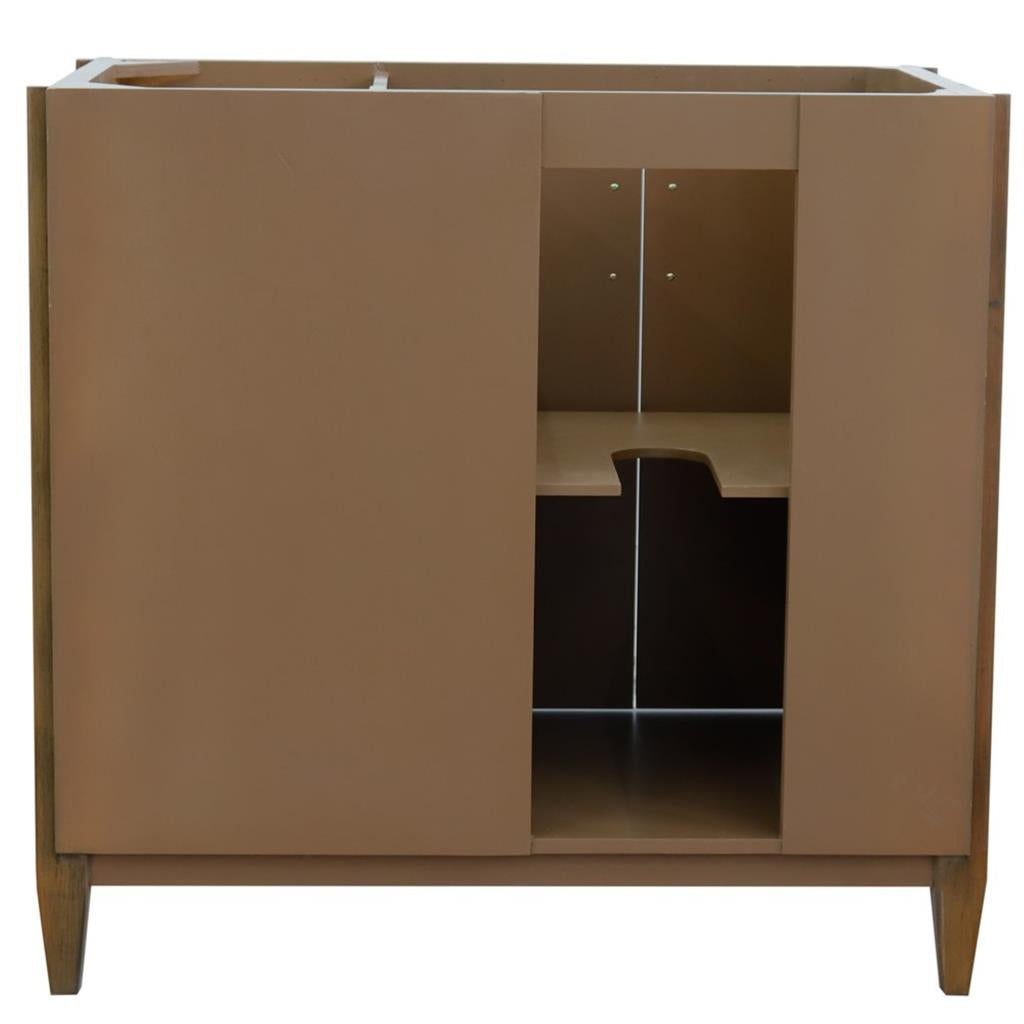 Bellaterra Home, MCM 36" Walnut Vanity, Door on Left, Cabinet Only, Cabinet Only (No Top)#top-options_cabinet-only-(no-top)-top