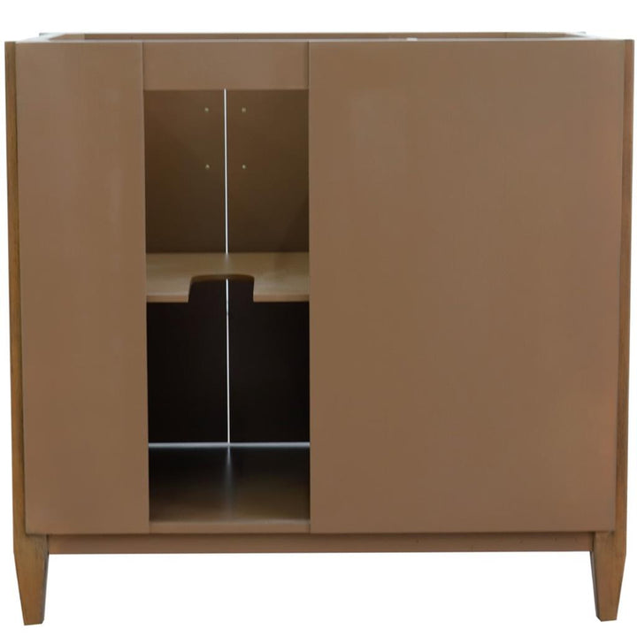 Bellaterra Home, MCM 36" Walnut Vanity, Door on Right, Cabinet Only, Cabinet Only (No Top)#top-options_cabinet-only-(no-top)-top