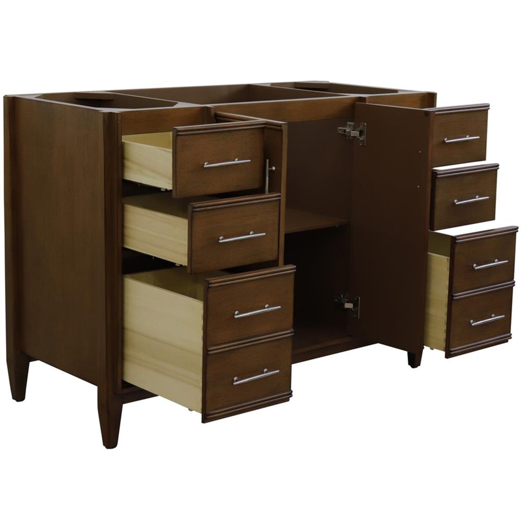 Bellaterra Home, MCM 48" Walnut Single Vanity, Cabinet Only, Cabinet Only (No Top)#top-options_cabinet-only-(no-top)-top