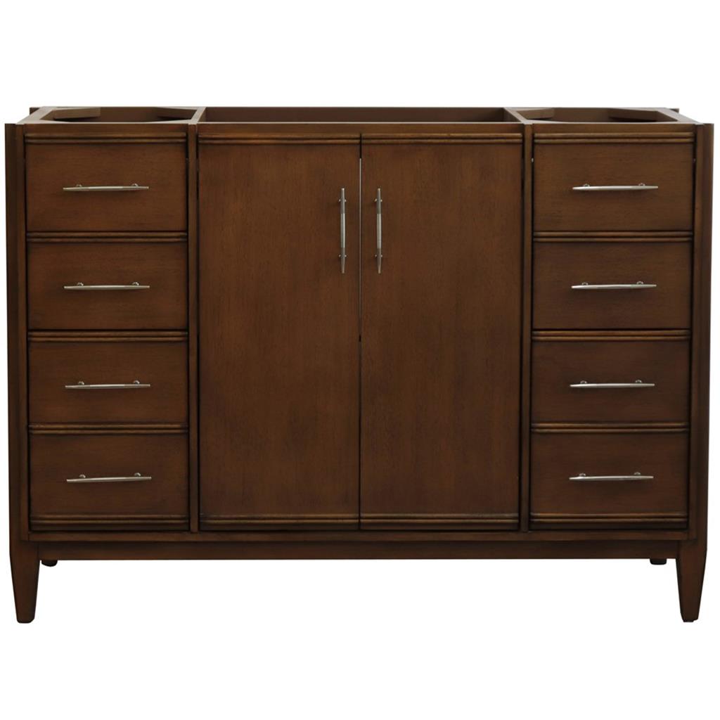 Bellaterra Home, MCM 48" Walnut Single Vanity, Cabinet Only, Cabinet Only (No Top)#top-options_cabinet-only-(no-top)-top