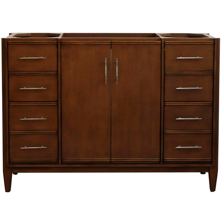 Bellaterra Home, MCM 48" Walnut Single Vanity, Cabinet Only, Cabinet Only (No Top)#top-options_cabinet-only-(no-top)-top
