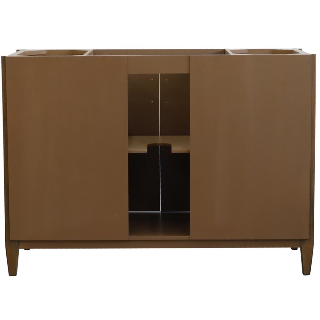 Bellaterra Home, MCM 48" Walnut Single Vanity, Cabinet Only, Cabinet Only (No Top)#top-options_cabinet-only-(no-top)-top
