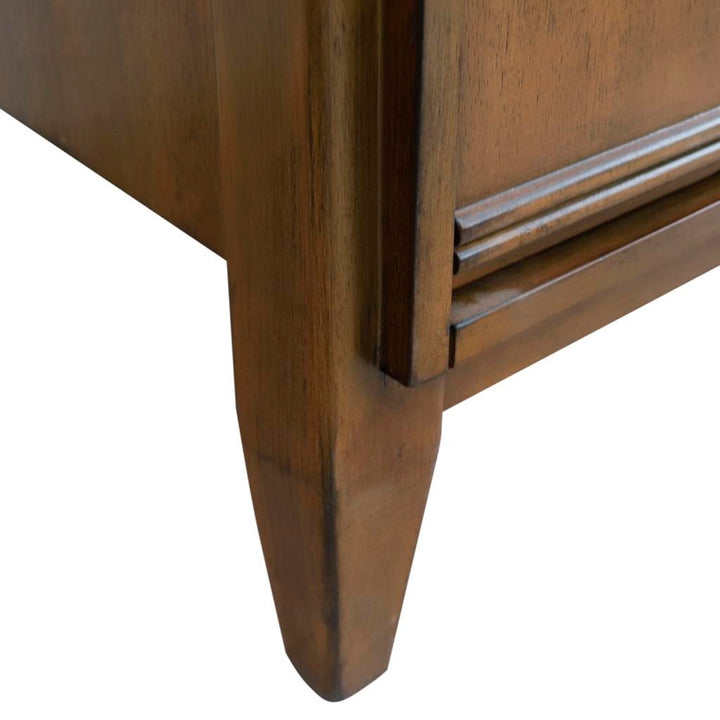 Bellaterra Home, MCM 55" Walnut Double Vanity, Rectangle Sink, White Carrara Marble#top-options_white-carrara-marble-top