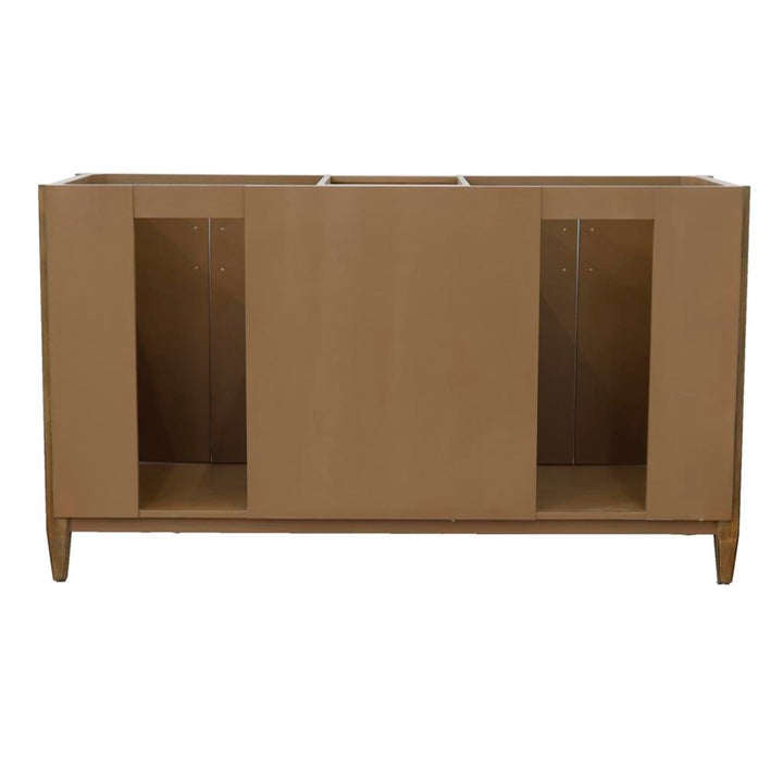 Bellaterra Home, MCM 60" Walnut Double Vanity, Cabinet Only, Cabinet Only (No Top)#top-options_cabinet-only-(no-top)-top