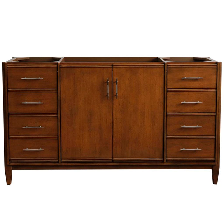 Bellaterra Home, MCM 60" Walnut Single Vanity, Cabinet Only, Cabinet Only (No Top)#top-options_cabinet-only-(no-top)-top